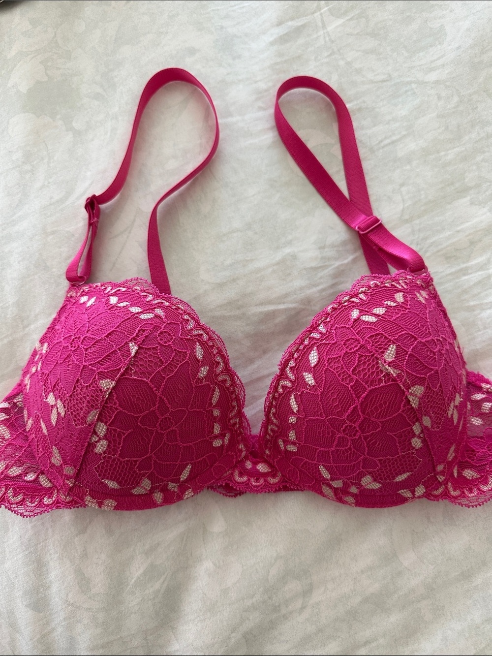 Honeydew Intimates Fuchsia Lace Push-Up Bra